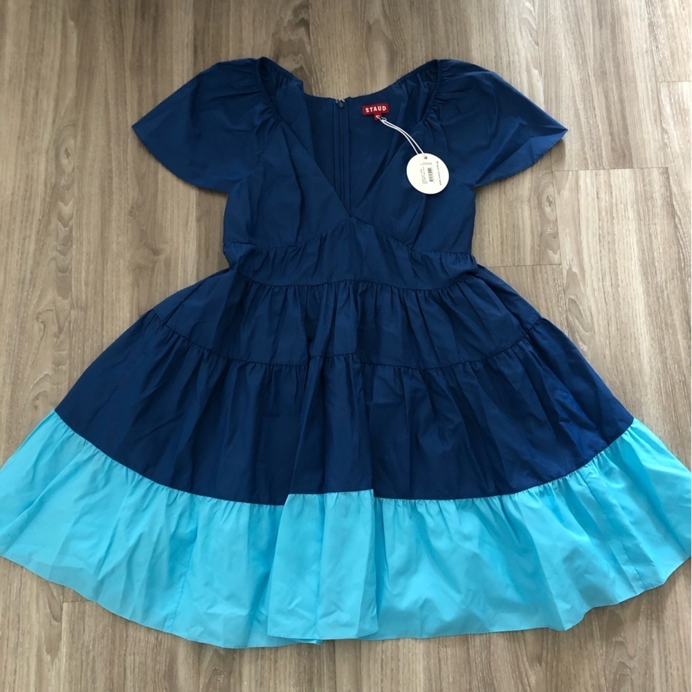Staud Corsica Tiered Mini Dress